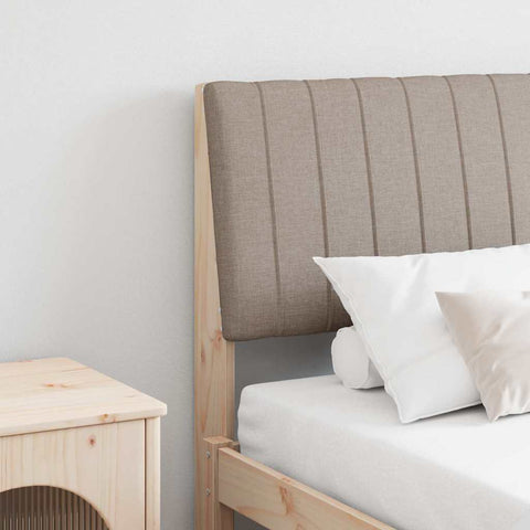 vidaXL Upholstered Headboard Taupe 160 cm Solid Pine Wood