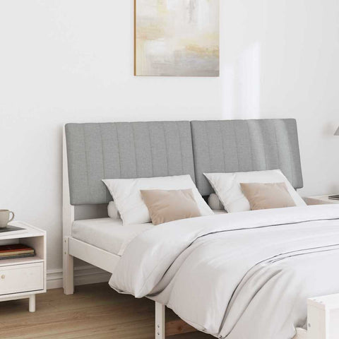 vidaXL Upholstered Headboard Light Grey 150 cm Solid Pine Wood