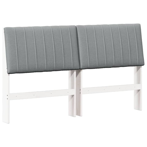 vidaXL Upholstered Headboard Light Grey 150 cm Solid Pine Wood