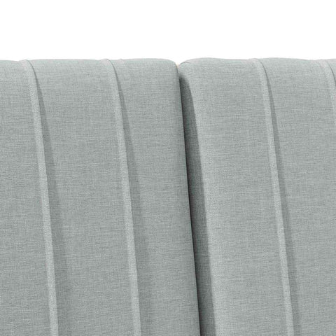 vidaXL Upholstered Headboard Light Grey 140 cm Solid Pine Wood