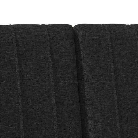 vidaXL Upholstered Headboard Black 140 cm Solid Pine Wood