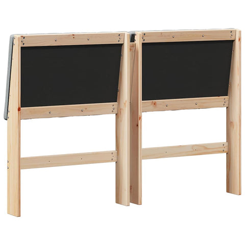 vidaXL Upholstered Headboard Light Grey 135 cm Solid Pine Wood