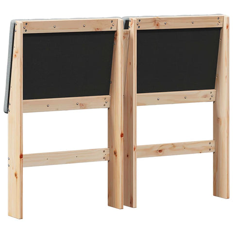 vidaXL Upholstered Headboard Light Grey 120 cm Solid Pine Wood