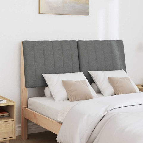 vidaXL Upholstered Headboard Dark Grey 120 cm Solid Pine Wood