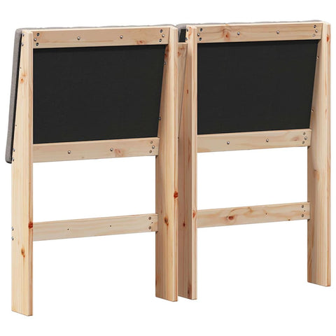 vidaXL Upholstered Headboard Taupe 120 cm Solid Pine Wood