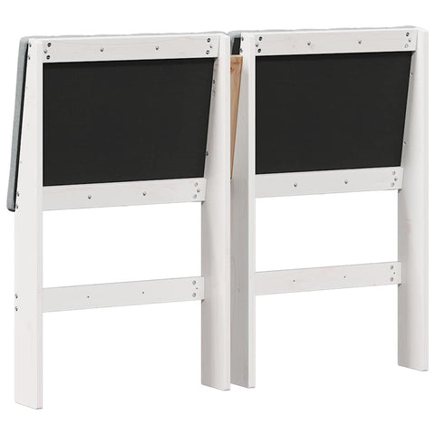 vidaXL Upholstered Headboard Light Grey 120 cm Solid Pine Wood