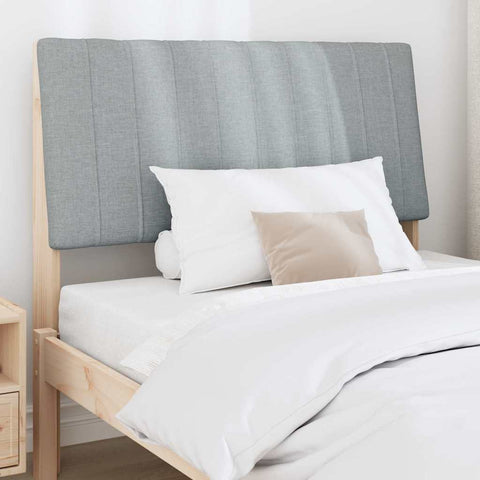 vidaXL Upholstered Headboard Light Grey 100 cm Solid Pine Wood