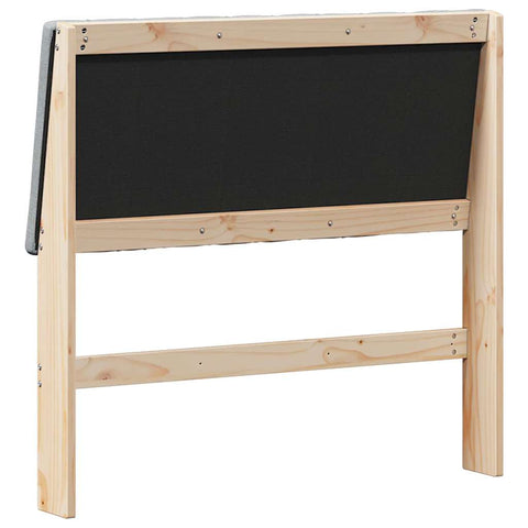 vidaXL Upholstered Headboard Light Grey 100 cm Solid Pine Wood
