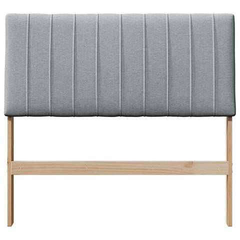 vidaXL Upholstered Headboard Light Grey 100 cm Solid Pine Wood