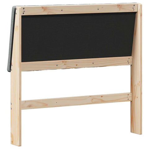 vidaXL Upholstered Headboard Dark Grey 100 cm Solid Pine Wood