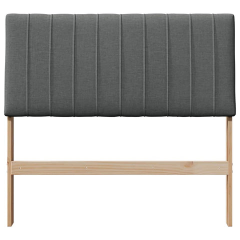 vidaXL Upholstered Headboard Dark Grey 100 cm Solid Pine Wood