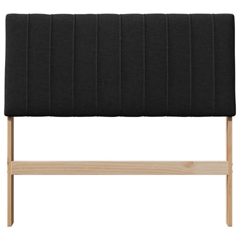 vidaXL Upholstered Headboard Black 100 cm Solid Pine Wood