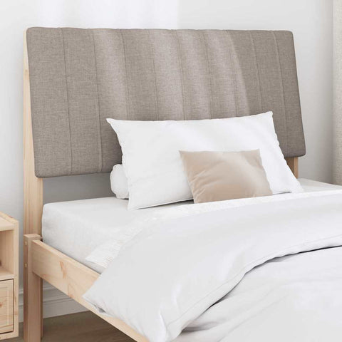 vidaXL Upholstered Headboard Taupe 100 cm Solid Pine Wood