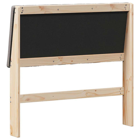vidaXL Upholstered Headboard Taupe 100 cm Solid Pine Wood