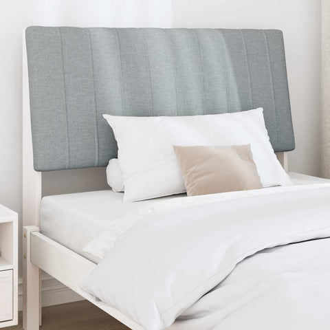 vidaXL Upholstered Headboard Light Grey 100 cm Solid Pine Wood