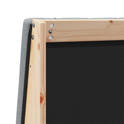 vidaXL Upholstered Headboard Light Grey 90 cm Solid Pine Wood