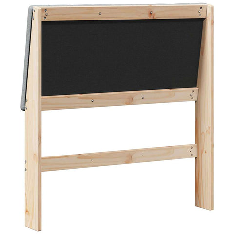 vidaXL Upholstered Headboard Light Grey 90 cm Solid Pine Wood