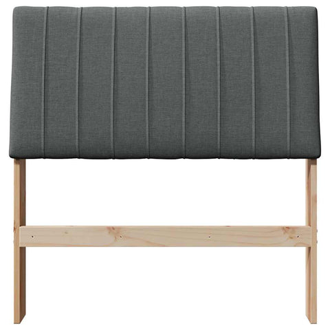 vidaXL Upholstered Headboard Dark Grey 90 cm Solid Pine Wood