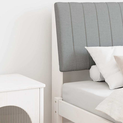 vidaXL Upholstered Headboard Light Grey 90 cm Solid Pine Wood