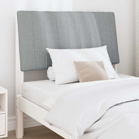 vidaXL Upholstered Headboard Light Grey 90 cm Solid Pine Wood