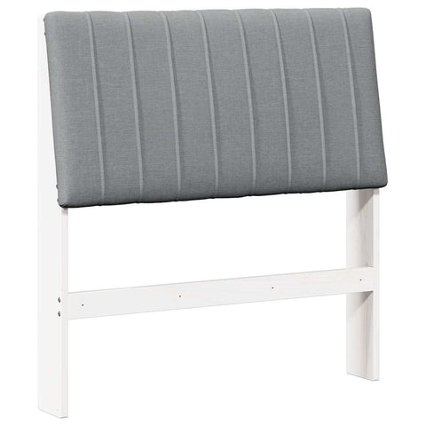 vidaXL Upholstered Headboard Light Grey 90 cm Solid Pine Wood