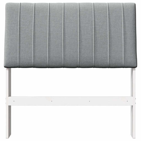 vidaXL Upholstered Headboard Light Grey 90 cm Solid Pine Wood