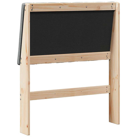 vidaXL Upholstered Headboard Dark Grey 80 cm Solid Pine Wood