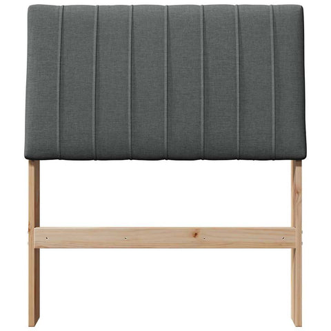 vidaXL Upholstered Headboard Dark Grey 75 cm Solid Pine Wood