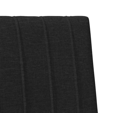 vidaXL Upholstered Headboard Black 75 cm Solid Pine Wood