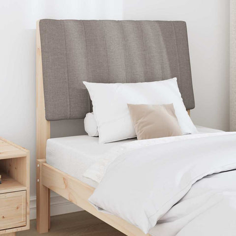 vidaXL Upholstered Headboard Taupe 75 cm Solid Pine Wood