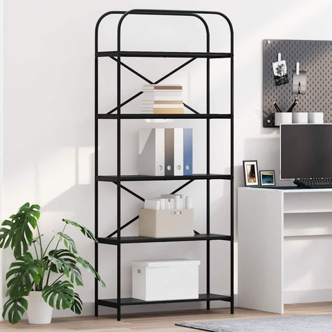 vidaXL Bookshelf Black oak 80 x 30 x 183 cm Engineered wood