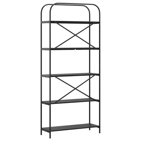 vidaXL Bookshelf Black oak 80 x 30 x 183 cm Engineered wood
