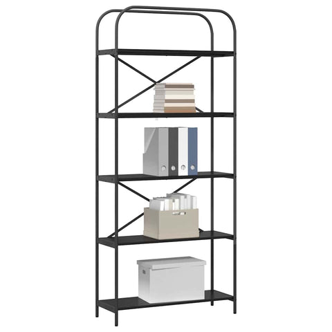 vidaXL Bookshelf Black oak 80 x 30 x 183 cm Engineered wood