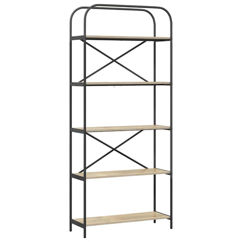 vidaXL Bookshelf Sonoma oak 80 x 30 x 183 cm Engineered wood