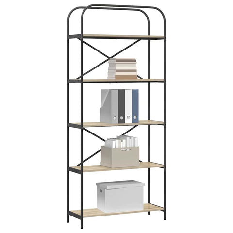vidaXL Bookshelf Sonoma oak 80 x 30 x 183 cm Engineered wood