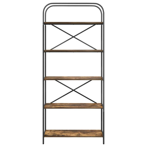 vidaXL Bookshelf Smoked oak 80 x 30 x 183 cm Engineered wood