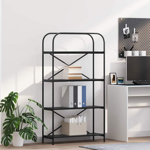vidaXL Bookshelf Black oak 80 x 30 x 146 cm Engineered wood