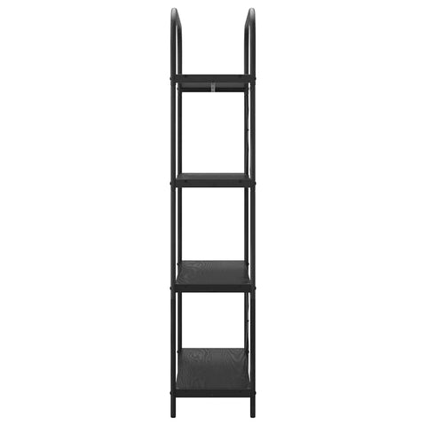 vidaXL Bookshelf Black oak 80 x 30 x 146 cm Engineered wood