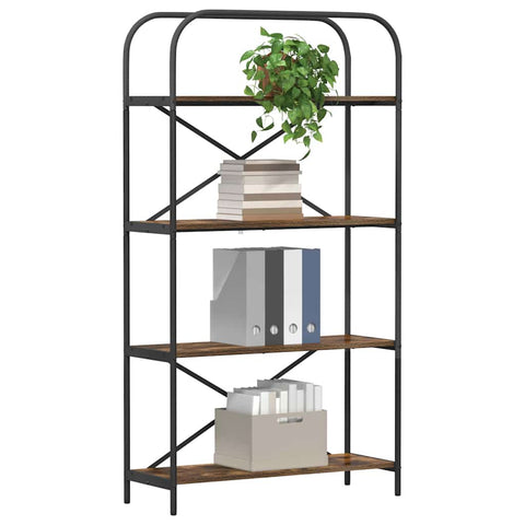 vidaXL Bookshelf Smoked oak 80 x 30 x 146 cm Engineered wood