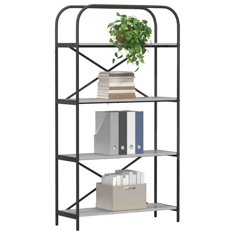 vidaXL Bookshelf Grey sonoma 80 x 30 x 146 cm Engineered wood