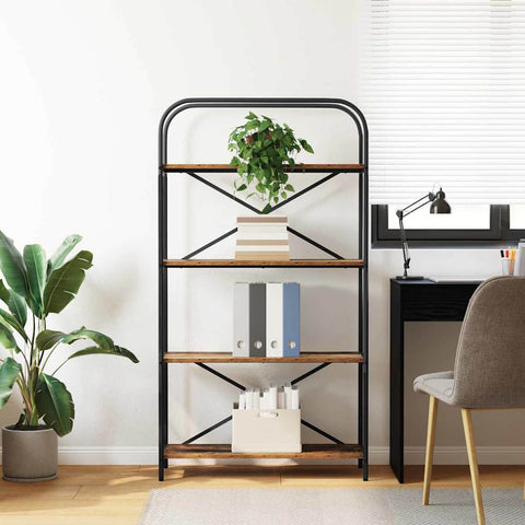 vidaXL Bookshelf Old wood 80 x 30 x 146 cm Engineered wood
