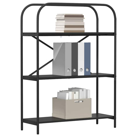 vidaXL Bookshelf Black oak 80 x 30 x 109 cm Engineered wood