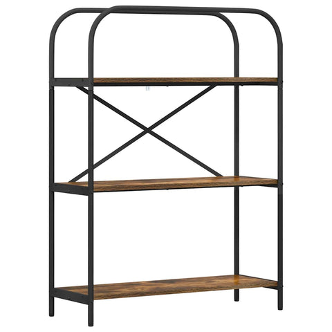 vidaXL Bookshelf Smoked oak 80 x 30 x 109 cm Engineered wood