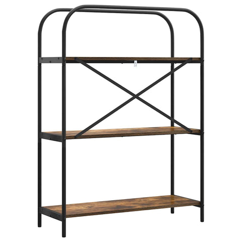 vidaXL Bookshelf Smoked oak 80 x 30 x 109 cm Engineered wood
