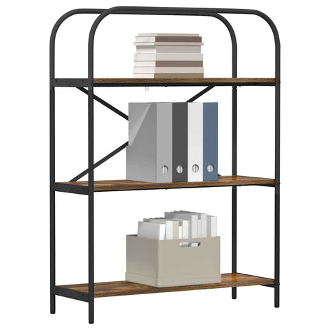 vidaXL Bookshelf Smoked oak 80 x 30 x 109 cm Engineered wood