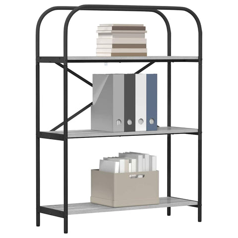 vidaXL Bookshelf Grey sonoma 80 x 30 x 109 cm Engineered wood