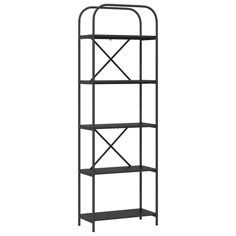 vidaXL Bookshelf Black oak 60 x 30 x 183 cm Engineered wood