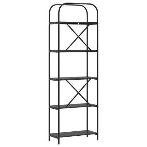 vidaXL Bookshelf Black oak 60 x 30 x 183 cm Engineered wood
