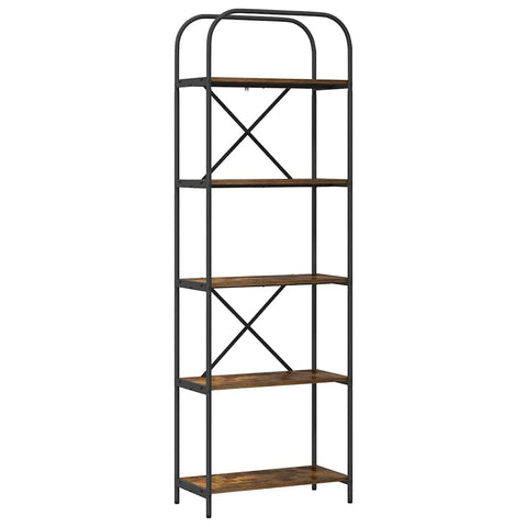 vidaXL Bookshelf Smoked oak 60 x 30 x 183 cm Engineered wood