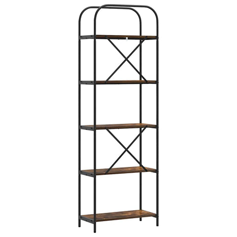 vidaXL Bookshelf Smoked oak 60 x 30 x 183 cm Engineered wood